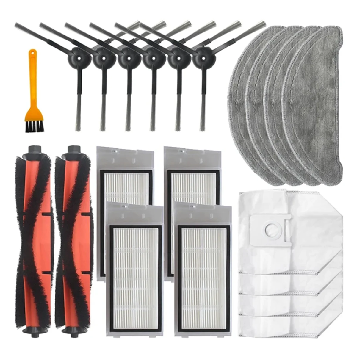 

A76Z For Eve Plus SDJ01RM Robot Vacuum Cleaner Main Side Brush Hepa Filter Mop Dust Bag Spare Parts Accessories