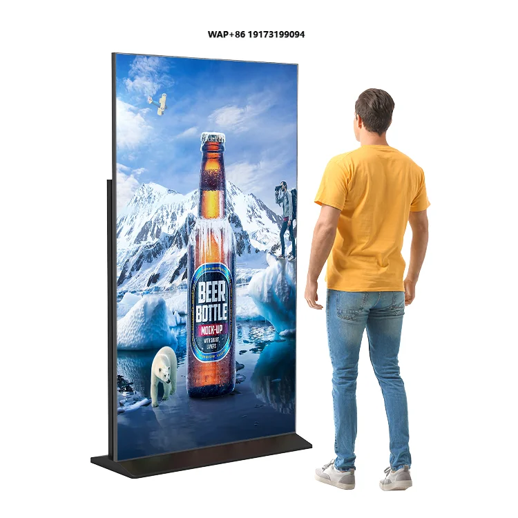 Portable Folding LED Display Double-Sided Digital Poster Screen with APP Control Animation Luxury Boutique Storefront Promotion
