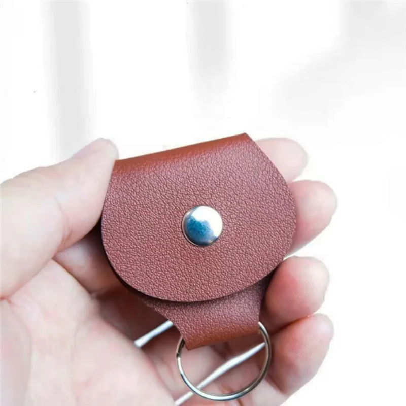 PU Leather Guitar Pick Holder Keychain Guitar Pick Holder Case Bag Guitar Player Gifts