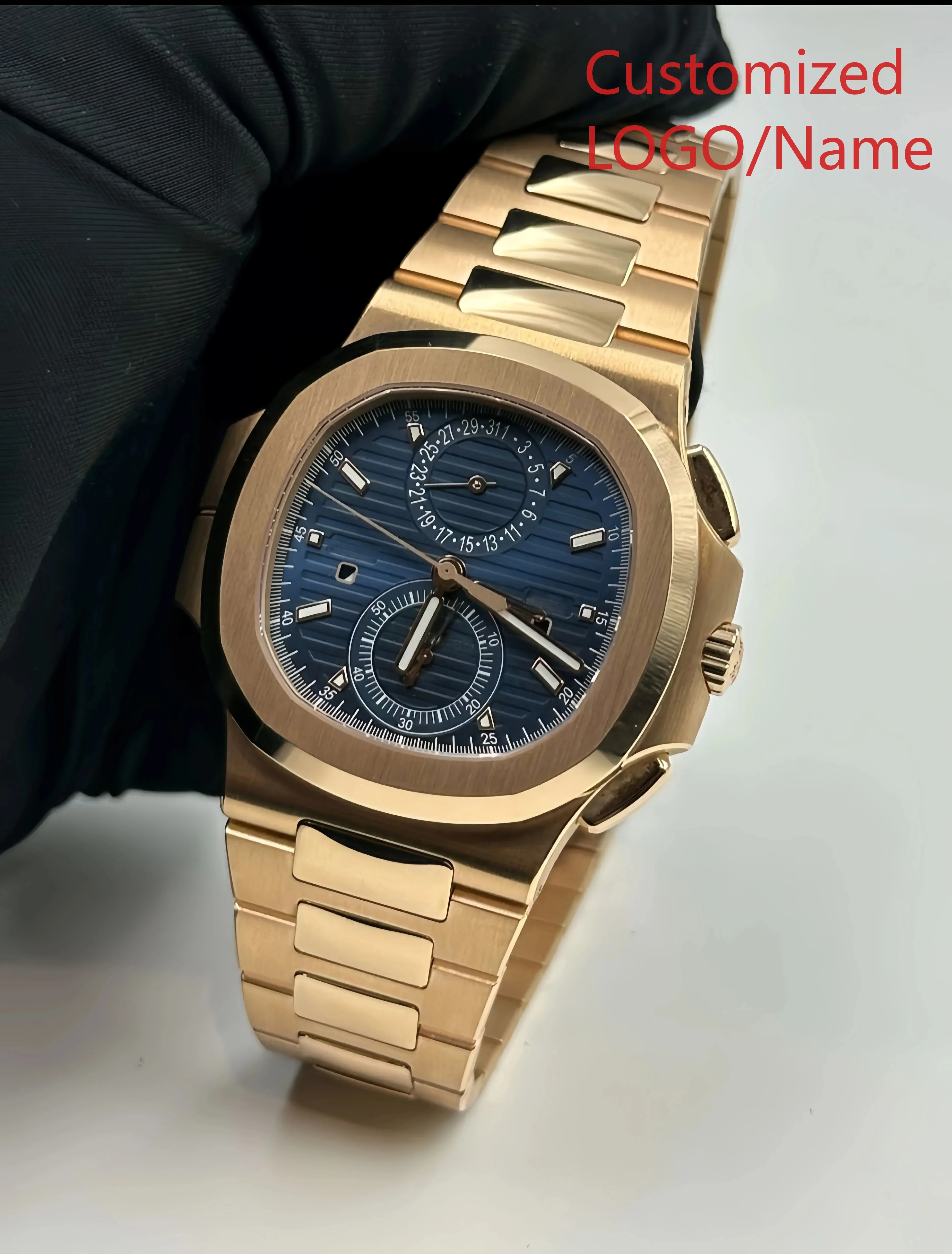 

A191 Store Men Luminous Sapphire Automatic Mechanical Watch 904L Stainless Steel Black Blue Customized