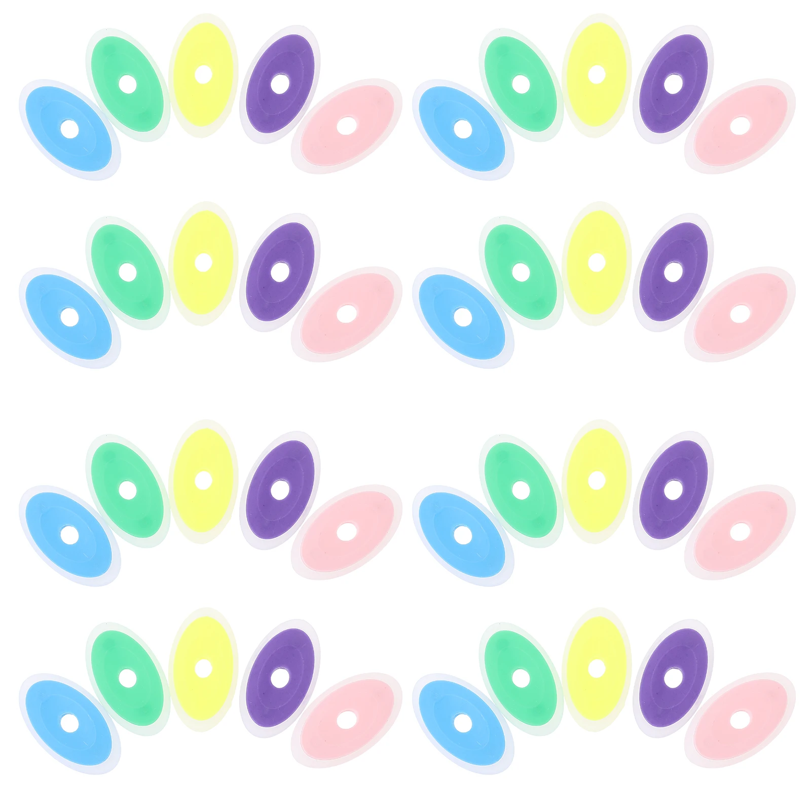 

40pcs Erasable Oval Eraser for Gel pen Colored Bulk Fine Student Plastic School Office Supplies Creative Shape