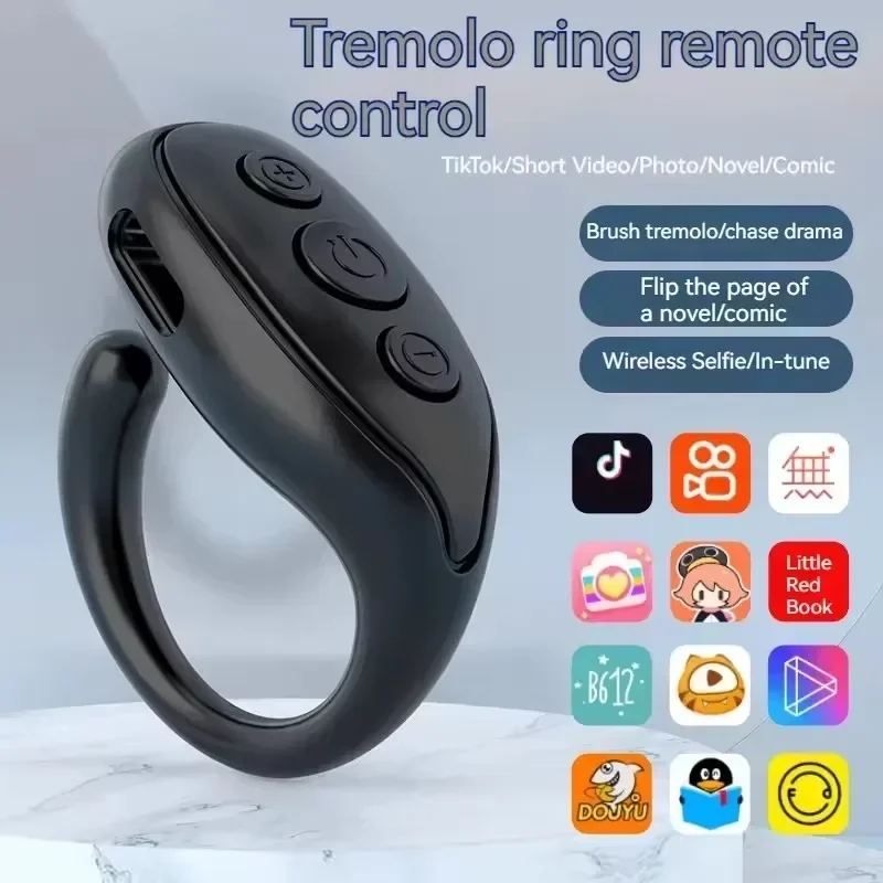 ZLRLMHY Take Photos Video Like Turn Page Wireless Bluetooth Fingerband Remote Control Portable Fingertip Selfie Controller