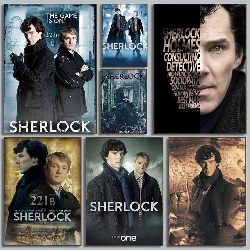 Póster artístico S-Sherlock H-Holmes con impresiones, regalo de decoración para el hogar, dormitorio y sala de estar