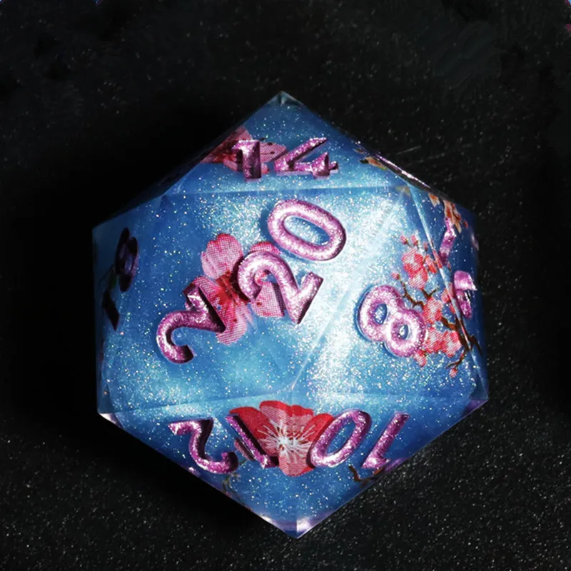 Mini Planet D20 Dice D&D Layered Sticker Dice Polyhedral Resin 20 Sided Dice Wholesale and Custom For RPG DND Pathfinder