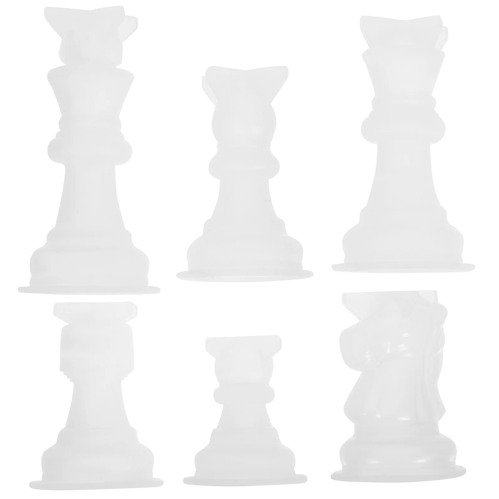 

6pcs Silicone Chess Molds Creative Diy Making Molds For Handicrafts Fondant Craft Easy Demold Durable Safe Use
