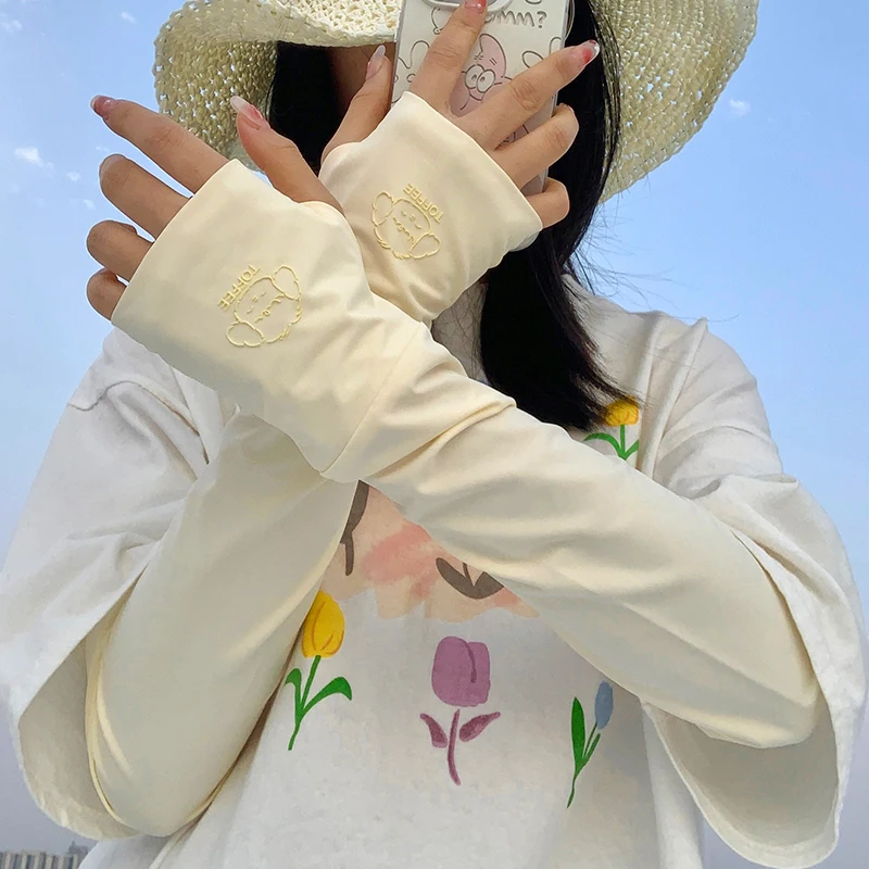Ice Silk Sunscreen Sleeves Women's Outdoor Driving Cycling Arm Protection UV Protection Thin Breathable Ice Sleeves