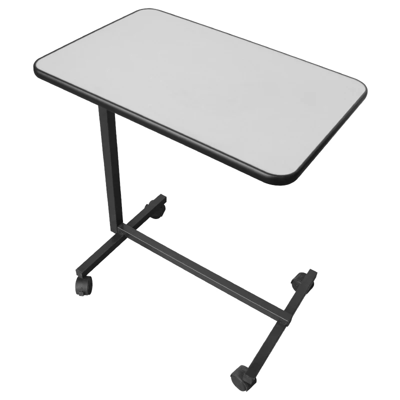 

MT Medical Hospital Furniture Overbed Table with Casters Dining Table Height Adjustment Medical Table for Hospital Use