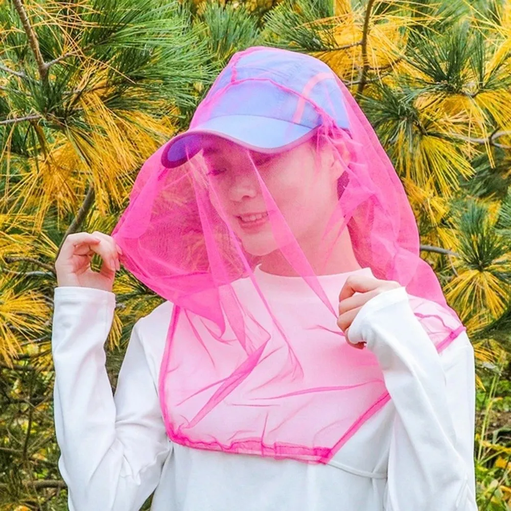Outdoor Mask Anti Mosquito Fishing Cap Insect Bee Net Hat Mosquito Net Mesh Cover Fishing Hat Insect Mesh Veil Anti Bee Hat