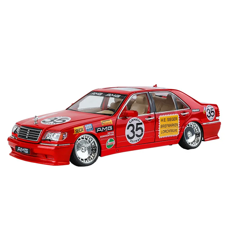 1:24 w140 320sel modificado carro esportivo liga modelo de carro brinquedos das crianças diecast liga modelo de carro colecionável