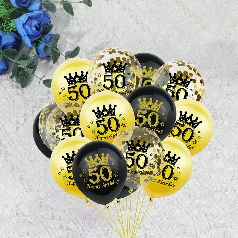 

15 PCS Sequins Birthday Balloon Decoration Balloons Party Favors Assorted Supplies