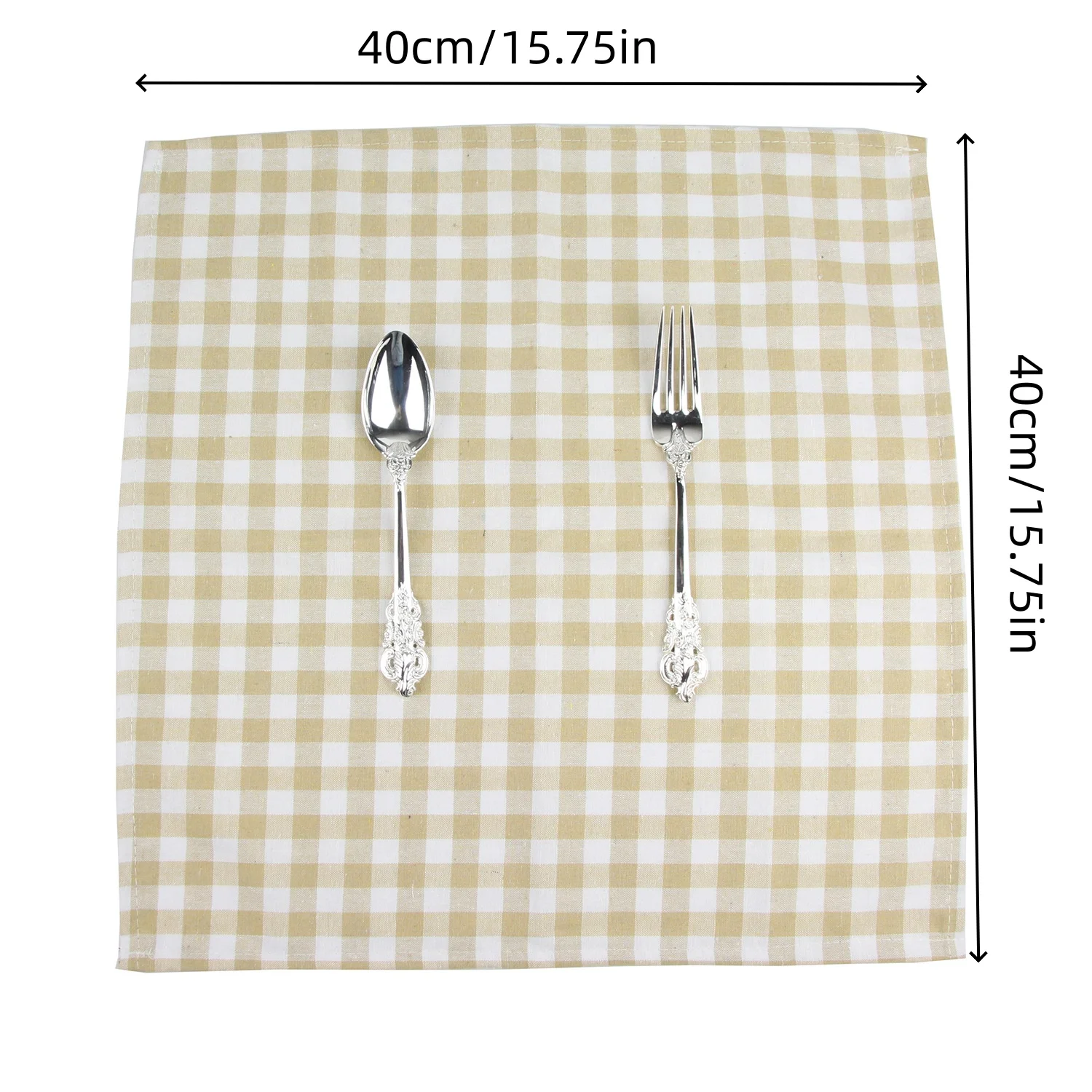1pc 40x40cm Gingham Napkins Cotton Small Check Cloth Table Napkin Wedding Christmas Party Red Black Yellow Khaki Dust Blue