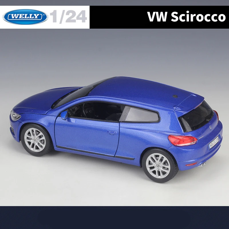 WELLY 1:24 Volkswagen Scirocco Alloy Car Model Diecast Metal Toy Vehicle Car Model High Simulation Collection Childrens Toy Gift