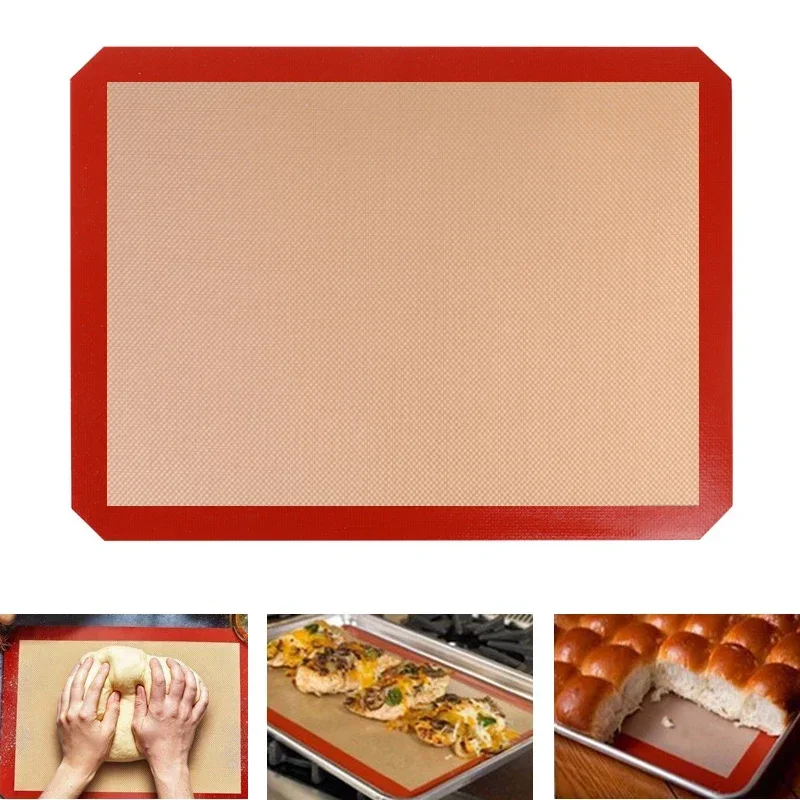 40*30cm Silicone Baking Mat Macaron Pizza Dough Maker Pad Sheet Non-stick Cake Dessert Cookie Baking Pad For Oven cozinha