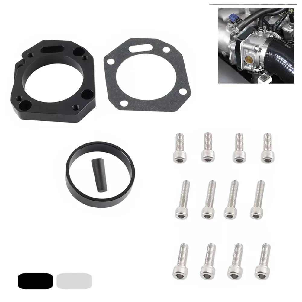 Silver Black Replacement Part Dual Throttle Body Kit Adapter Aluminum For RBC RRC K20 K24 K20Z1 K20A1 K20A2 K24A K20A3 Engine