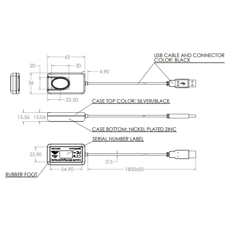 Imagem -04 - Digital Personal Leitor Biométrico Usb Sensor Óptico de Impressão Digital Scanner de Dedo Sdk Uru4500 Digital Persona U.are.u 4500