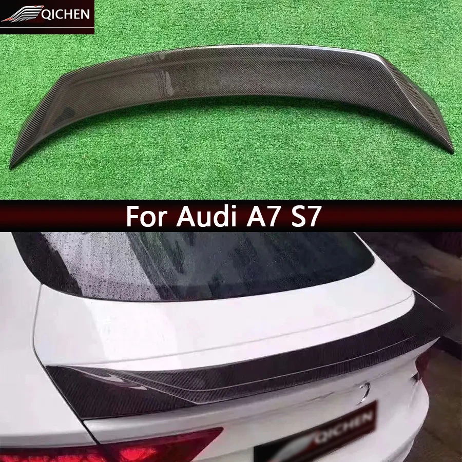 

For Audi A7 S7 R Style Carbon Fiber Spoiler Tail fins Rear Trunk Spoiler Guide Wing Rear Wing Diverter Car Accessories body kit