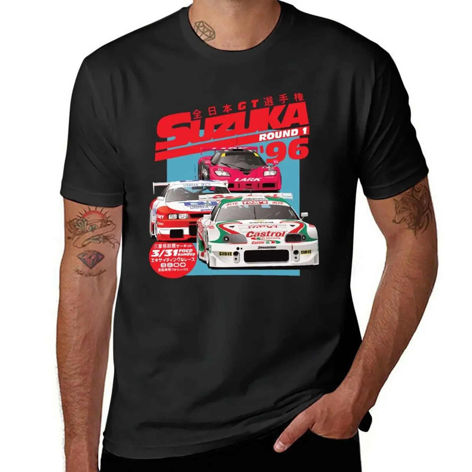 JGTC Suzuka 1996 T-Shirt shirts graphic tee animal prinfor boys T-shirts for men cotton