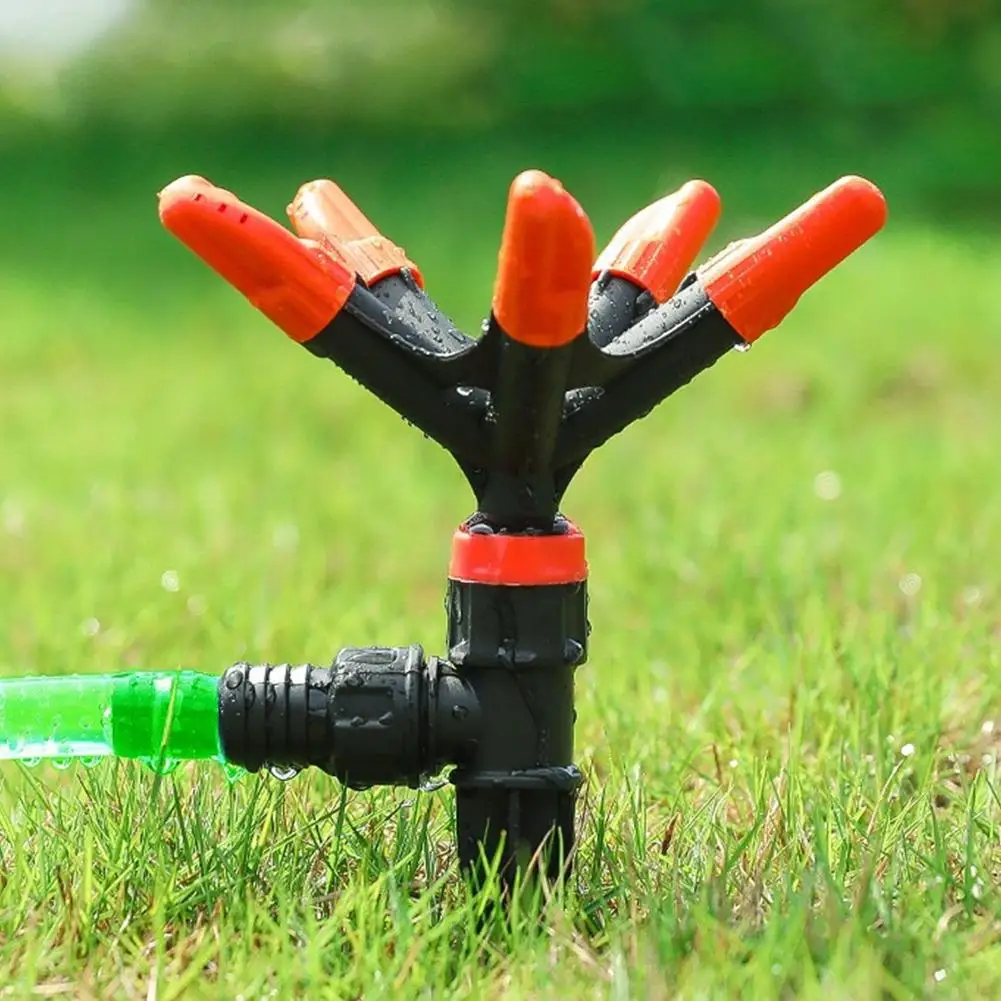 1/2/3/4/5/10PCS 360-degree Rotating 5-nozzle Automatic Sprinkler For Watering Flowers Water Pipes Garden Lawn Irrigation Ground