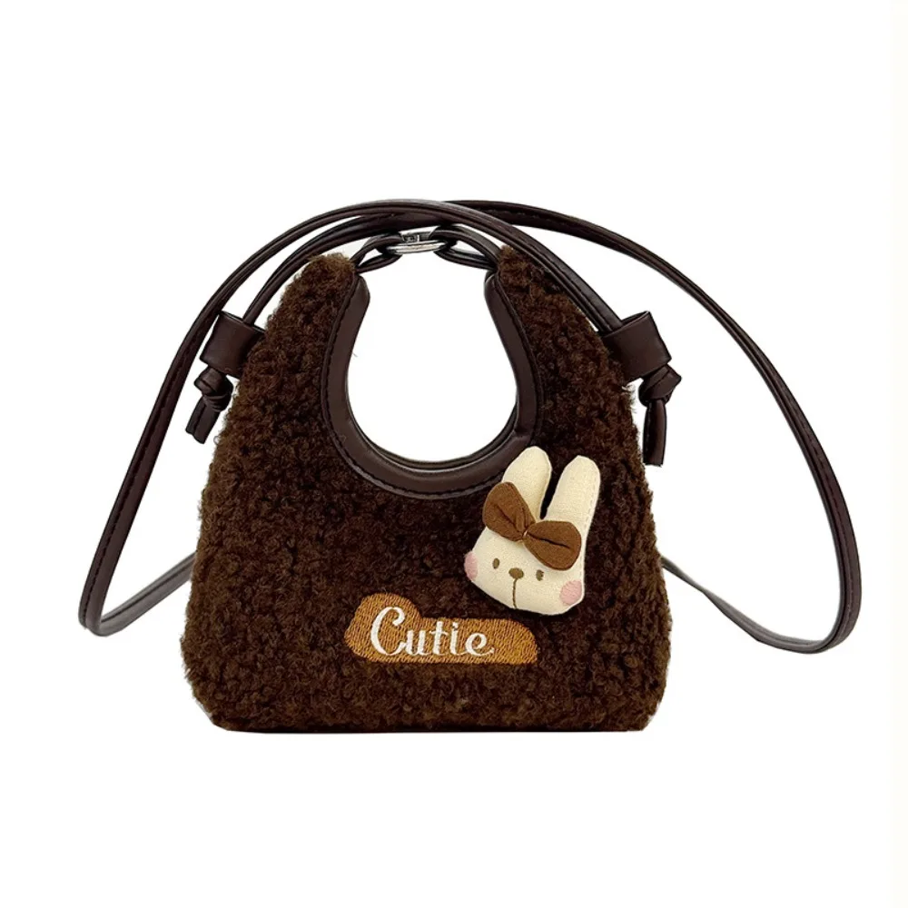 

Creative Cute Crossbody Bag Rabbit Cartoon Furry Handbag Shoulder Pouch Lightweight Mini Shoulder Bag Women