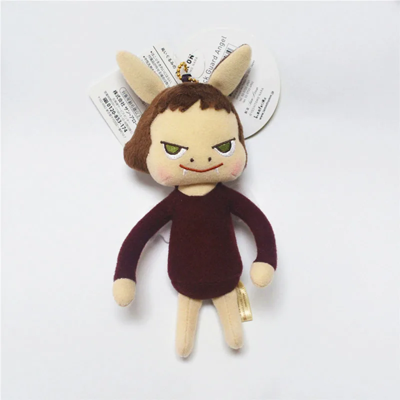 Single Nara Yoshitomo Nara Devil Angel Wings Keychain Kawaii Doll Toy Decoration Car Key Pendants Accessories Children GIft