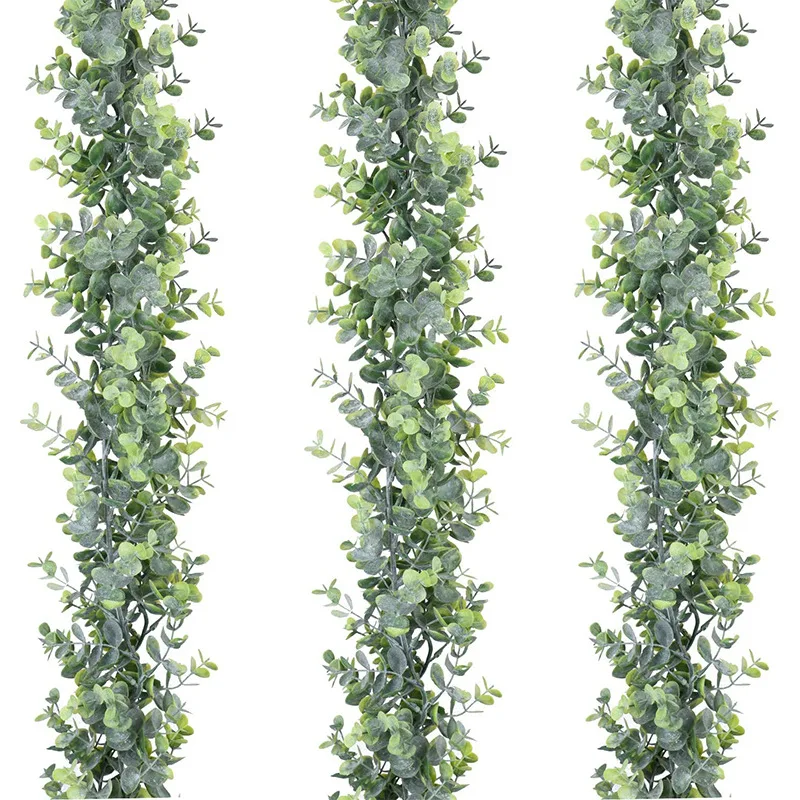 1.8m Artificial Eucalyptus Rattan Wedding Home Decoration Money Leaf Grass Rattan Wedding Background Arched Wall Decoration