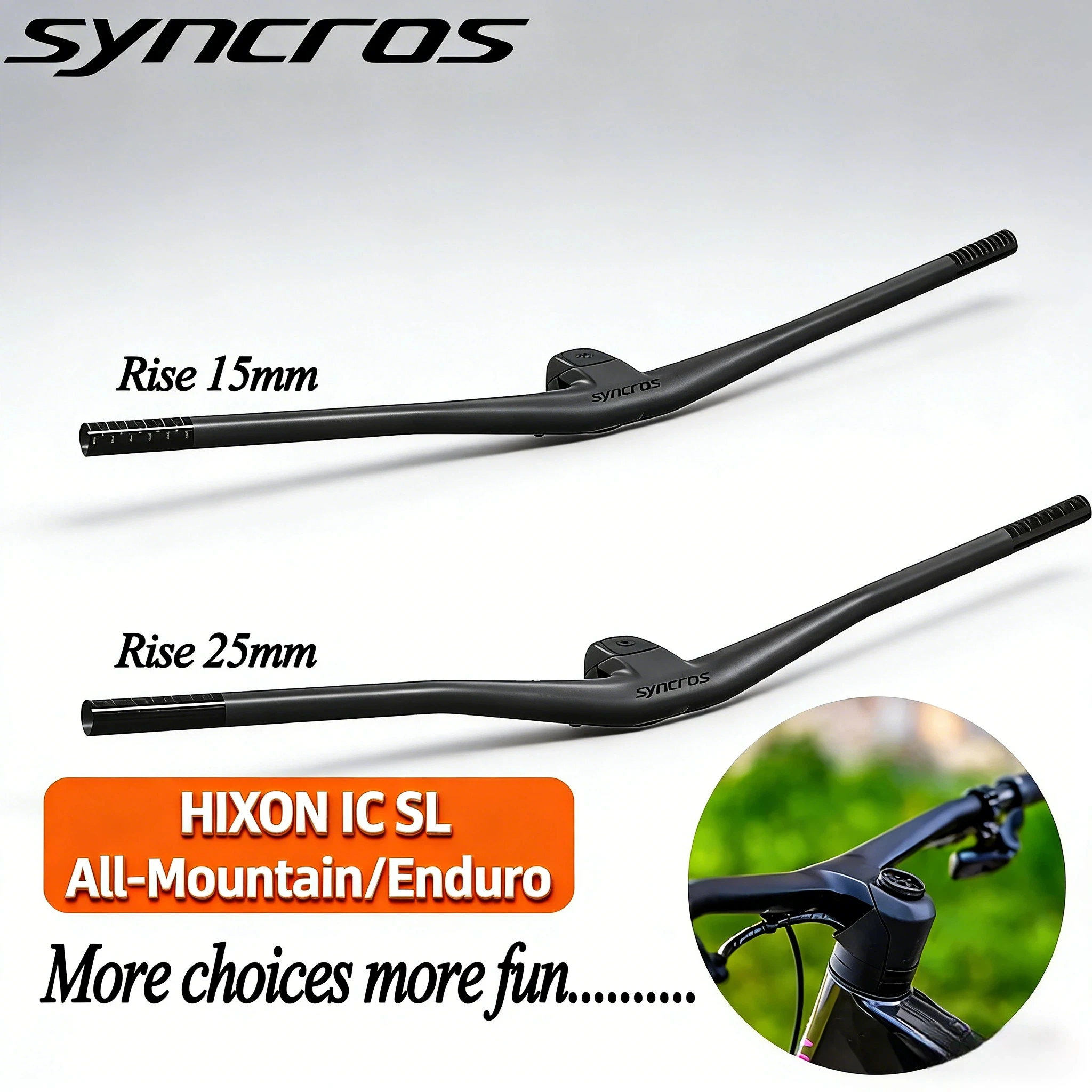 

Руль SYNCROS HIXON IC SL All-Mountain Enduro из карбона с интегрированной рулевой колонкой для рамы Sparks, 15 мм, 25 мм, высота 4 дюйма ° / 5 ° Бар
