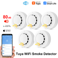 Tuya WiFi Smoke Alarm Fire Protection Smoke Detector Smoke House Combination Fire Alarm Home Security System Firefighters