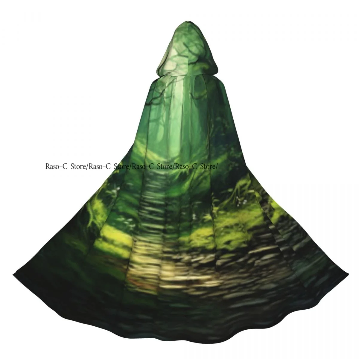 

Unisex Adult Natures Serenity Forest Cloak with Hood Long Witch Costume Cosplay