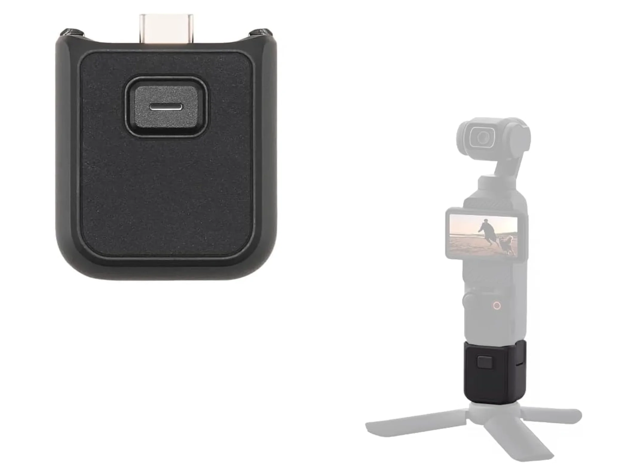 Original Handle with 1/4″ Thread for DJI Osmo Pocket 3, Tripod Adapter Mount, Also Fits Pocket 4/4P
