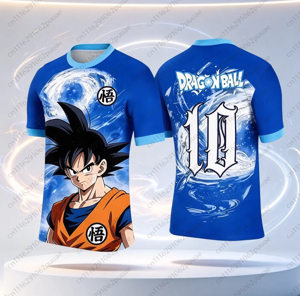 2026 Hot Selling 3D Japanese Anime Dragon Ball Adult Men's Football Shirts Wukong Anime Sports 3D T-shirts FamilyMatching