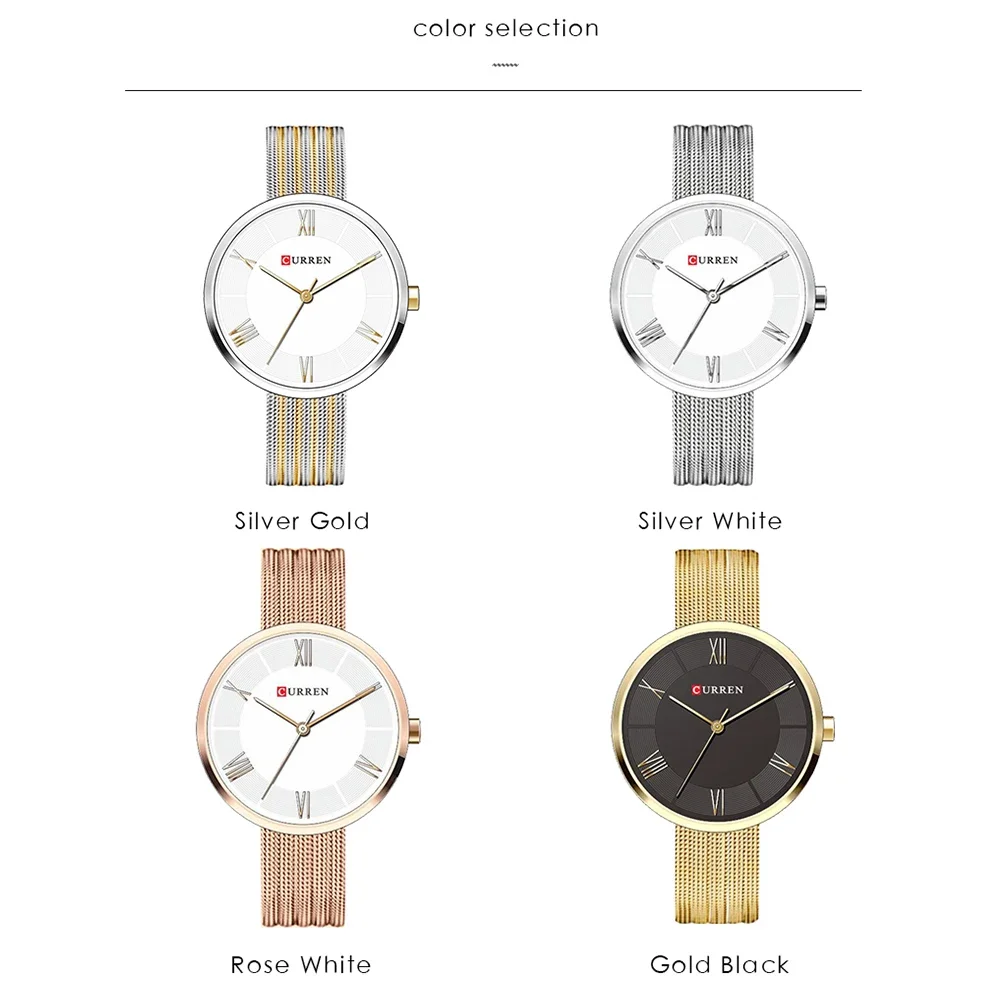 CURREN 9020 Top Brabd Fashion Quartz Ladies Wrist Watches Female watch Women Dress Gift Clock Montre Femme reloj mujer