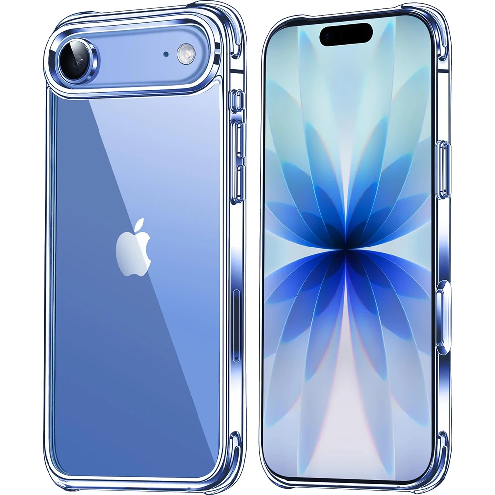 Anti-Gelb-Schutzhülle, transparent, für iPhone Air 17 Pro Max 16 Plus 15, iPhone Air, stoßfeste Stoßstange, Handyhülle, Zubehör