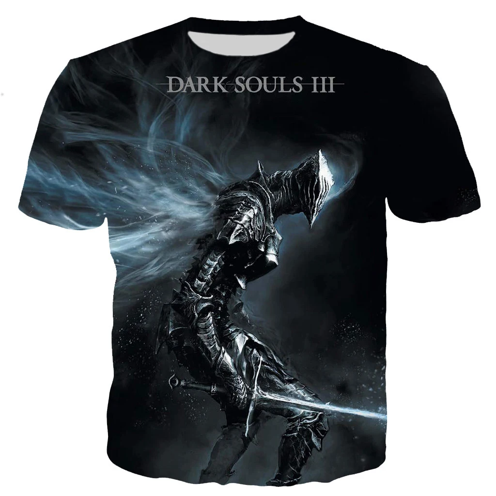 New Dark Souls T-Shirts Game 3D Print Streetwear Men Women Casual Fashion Oversized Short Sleeve T Shirt Kids Tees Tops Clothing