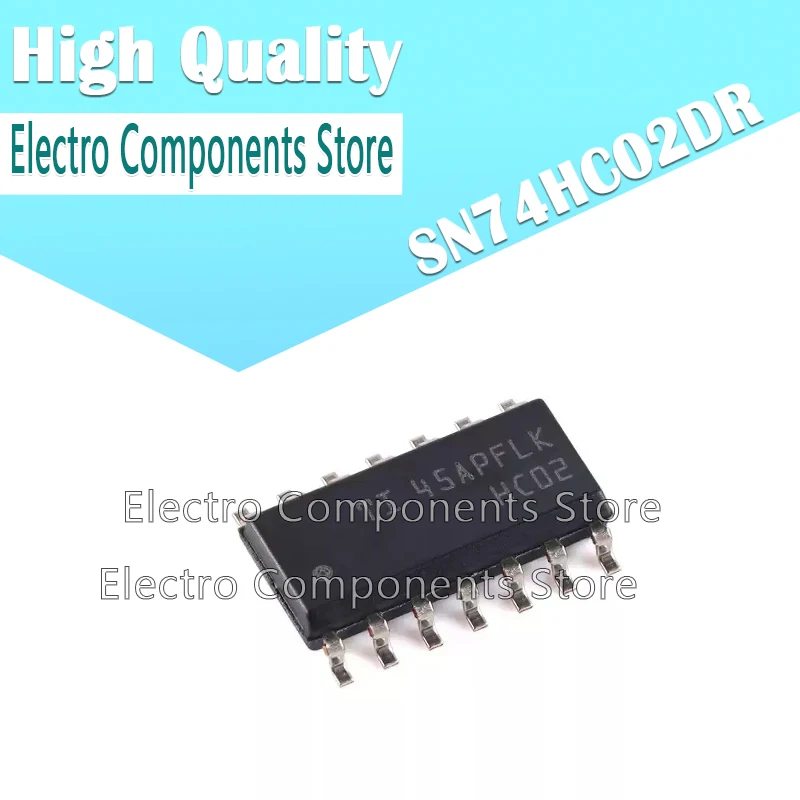 10PCS 74HC02D SOP14 74HC02 SOP SN74HC02DR SOP-14 SN72HC02 SMD IC SOIC-14 IC GATE NOR 4CH 2-INP 14SOIC