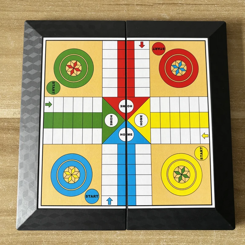 Ludo ゲームセット ストラテジーゲーム 親子インタラクション 折りたたみボード付き 旅行 家族ゲーム ティーン向け 子供用 パーティーおもちゃ