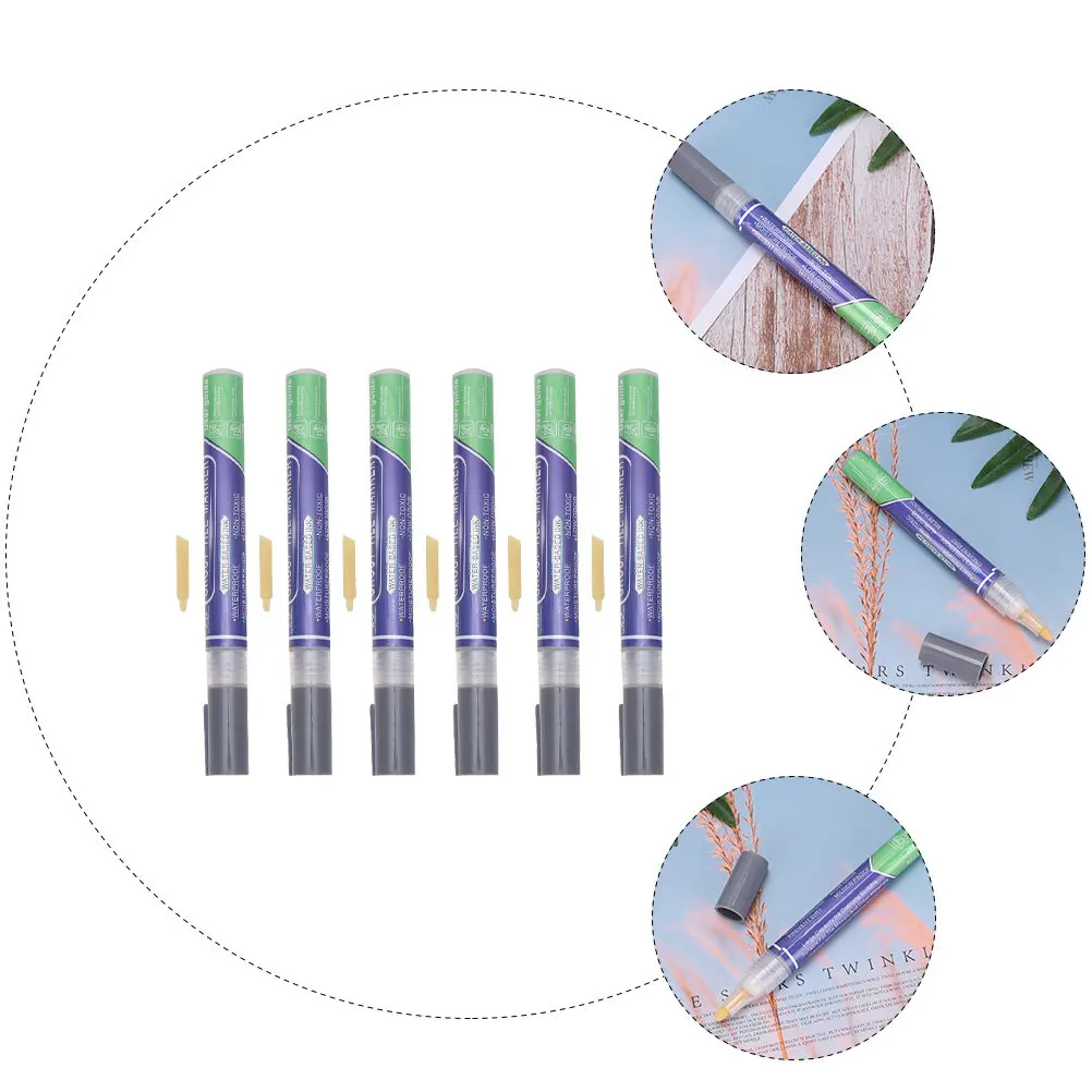 

6pcs Grout Pen Light Grey Ceramic Tile Seam Marker Supplies Epoxy Mortar Joint Repair Durable Practical Gifts