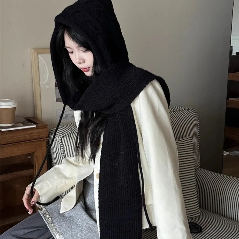 

Новые зимние теплые шапки-балаклавы с защитой ушей, интегрированные шапочки, утепленные мягкие вязаные пуловеры для женщин