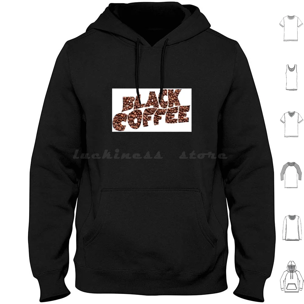 

Black Coffee Hoodies Long Sleeve Goth Metal Coffee Black