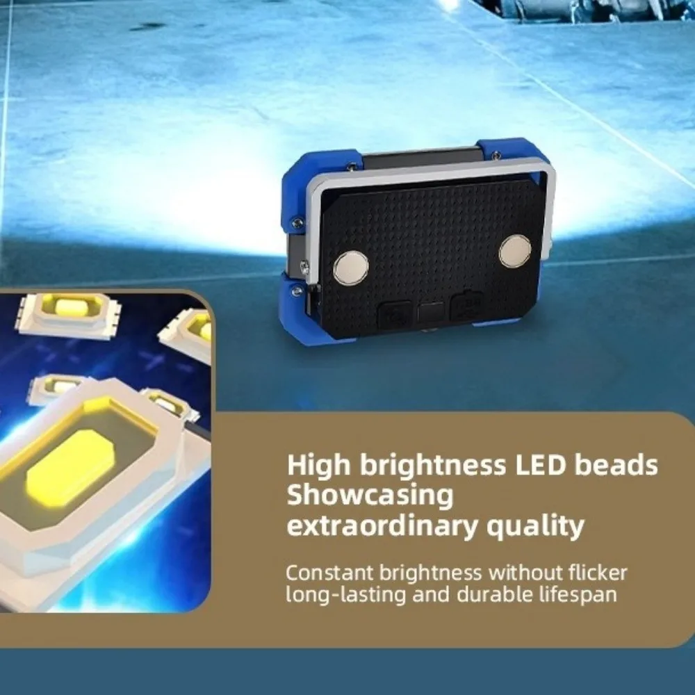 USB-Rechargeable Portable Camping Light Waterproof Built-in 18650 Battery Emergency Lighting Digital Display High Power