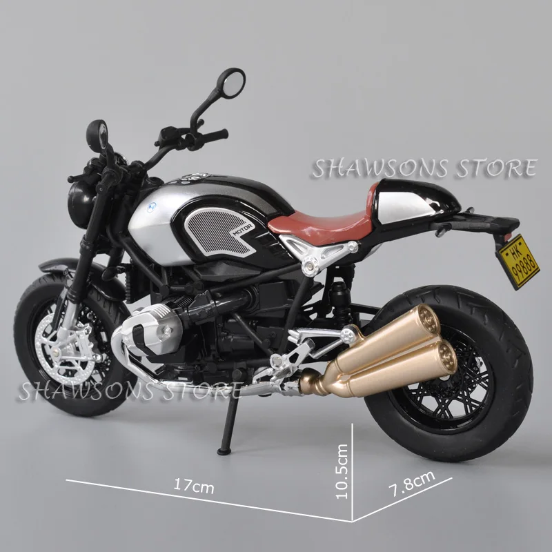 1:12 Scale Diecast Motorcycle Model Toy R NineT 719 Street Bike Miniature Replica