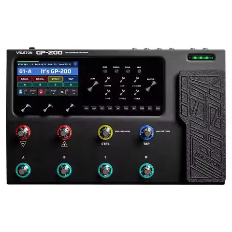Valeton GP-200 Brazilian Guitar Bass Amplifier Modeling Infrared Simulation Multi Effect, With EU Power FX Loop MIDI I/O