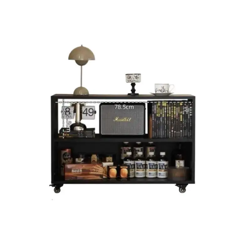 

Living room sofa retro side table, American bedroom removable multi-functional square storage locker
