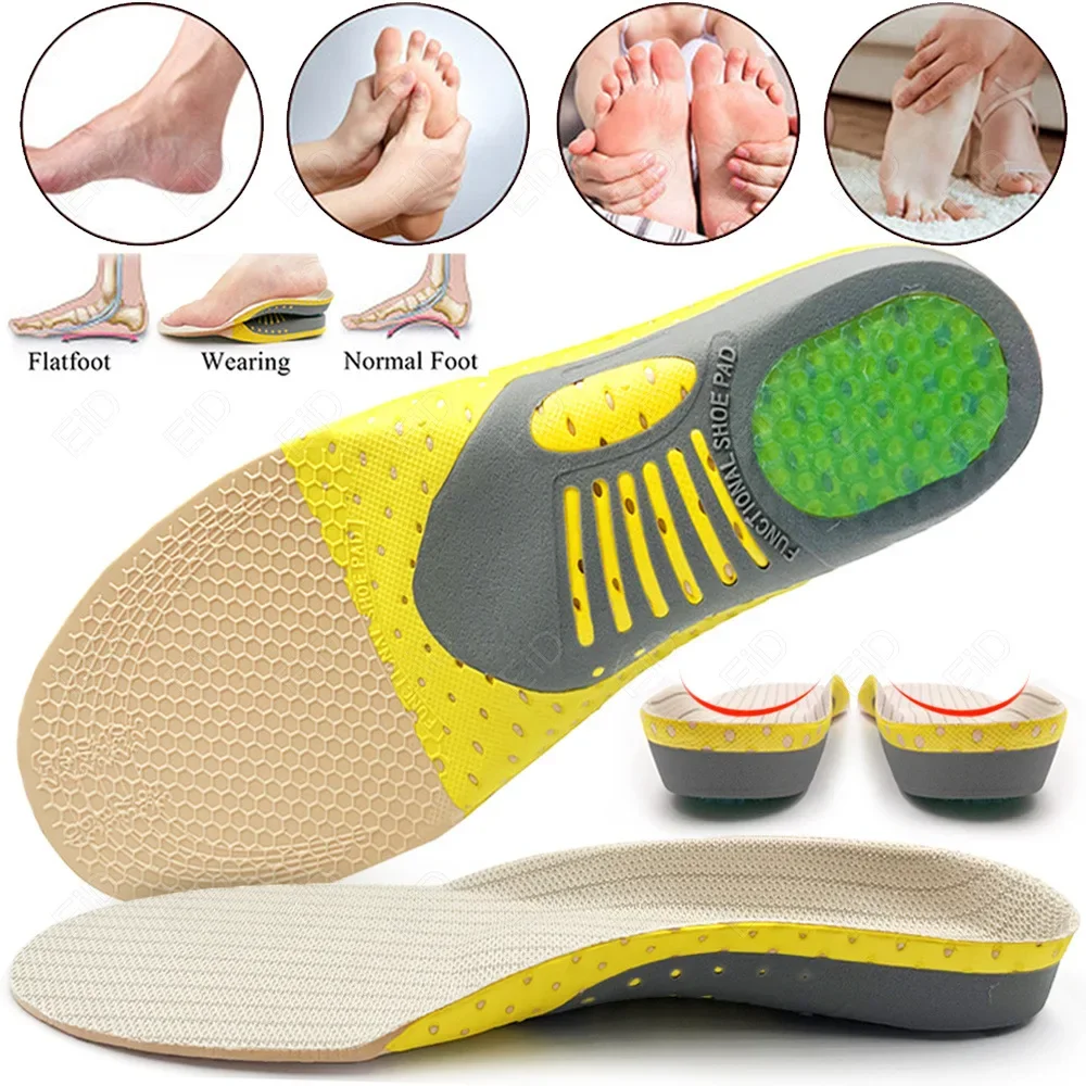 

Orthopedic Arch Support Shoe Insole Men Women Running Sports Cushion Shock Absorbion Breathable Inserts Height Increase Foot Pad