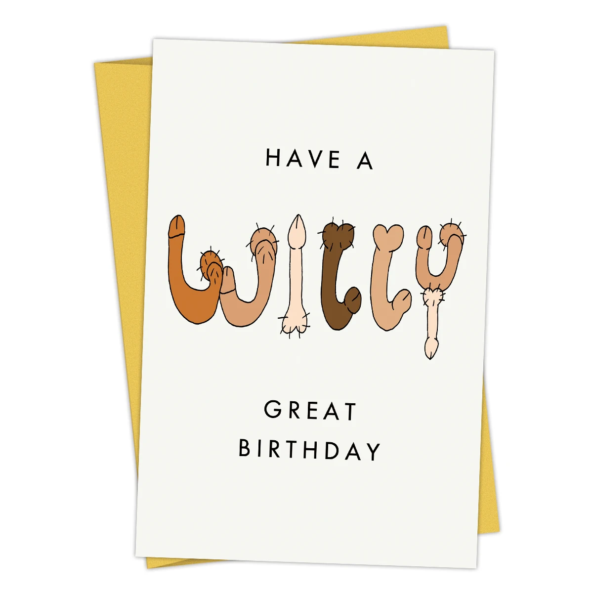 1PC Funny Greeting Card,Rude Birthday Card For Women Men,Willy Great Birthday,Humour Cheeky Banter Offensive For Female Friends