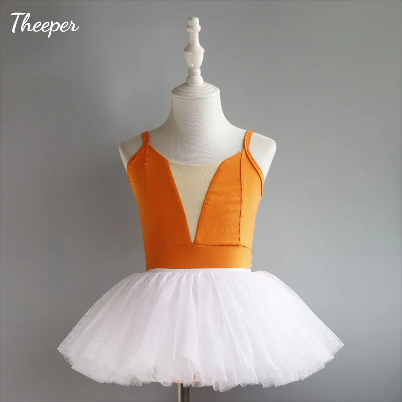 

Theeper Ballet Leotard Summer Top Elastic Soft Fabric Training Uniform Exam Outfit Studio Practice Stage Performance Breathable