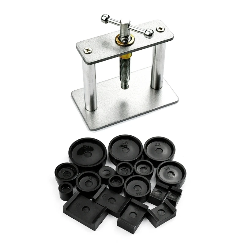 Watch Press Set Watch Back Case Screw Type Closers With 18 Dies Watchmaker Press Tool Set For Watch Repairing Watch Back