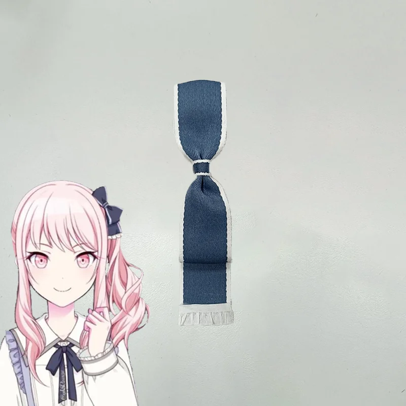 Jogo pjsk akiyama mizuki cosplay bowknot grampo de cabelo uniforme escolar bule fita headwear moda tecido casual adereços