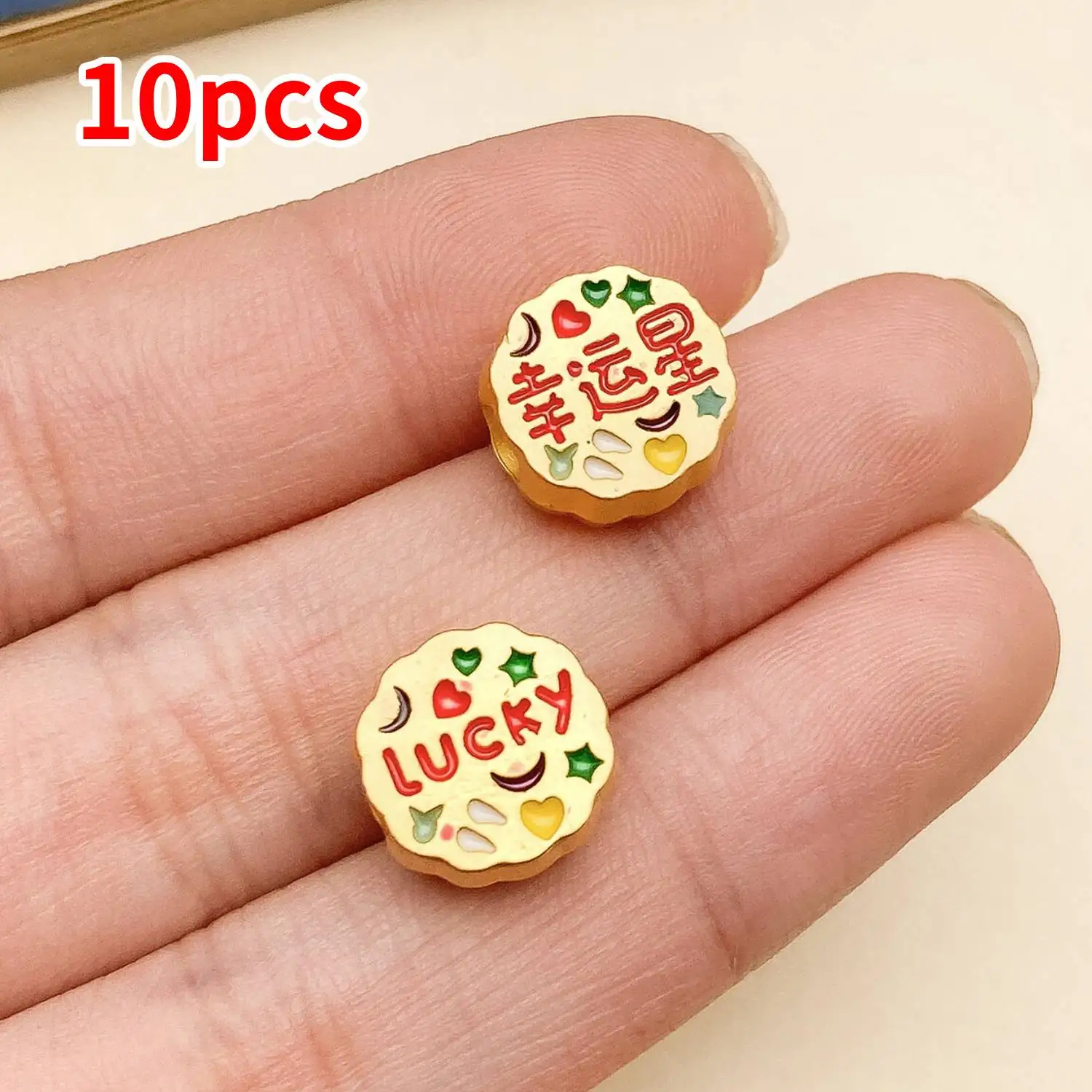 10pcs Gold-plated Metal Charms for DIY Accessories