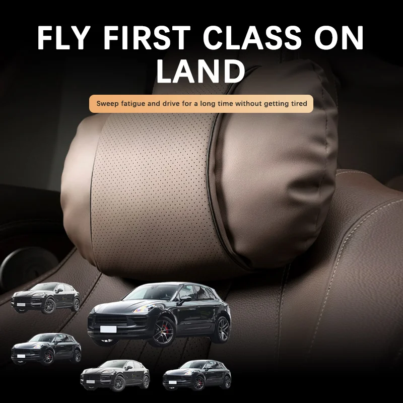 

NEW Top Quality Car Headrest Comfortable Anti-fatigue Soft Car Neck Support Pillow For Porsche Cayenne 955 Macan GTS Accessories