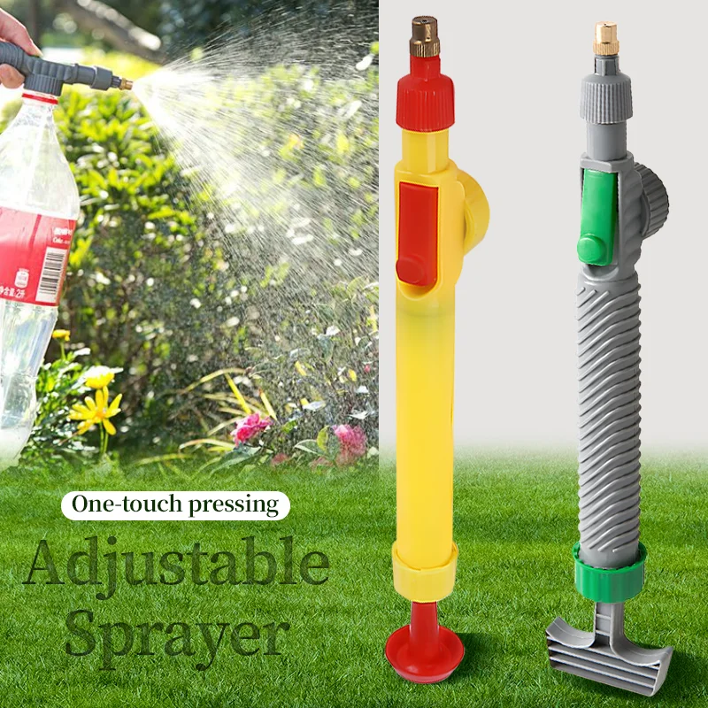 

High Pressure Watering Irrigation Manual Sprayer Flower Garden Gun Sprayer Head Juice Bottles Interface Plastic Trolley Spray